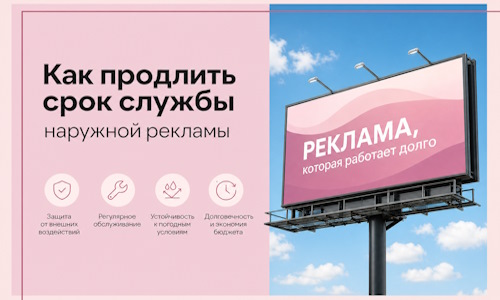 Как продлить срок службы наружной рекламы в Пскове